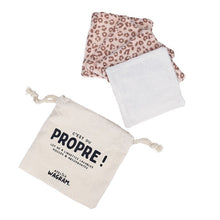  Lot de 4 lingettes lavables Léopard Atelier Wagram – accessoires zéro déchet pour bébé et famille