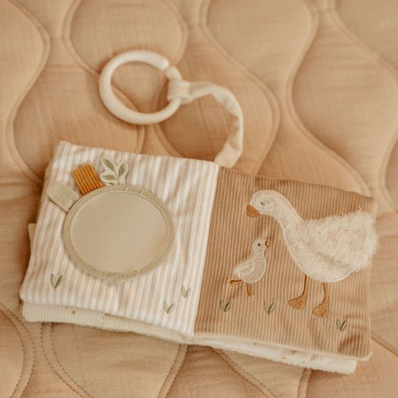 Livre d’activités poussette bébé Little Dutch collection Newborn avec oie et textures sensorielles