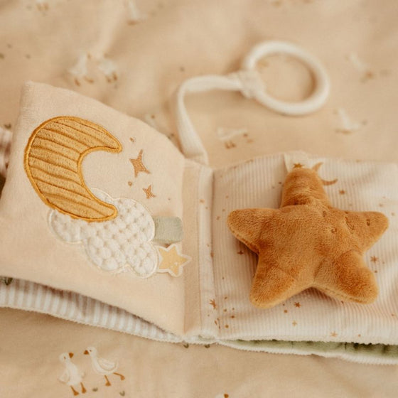 Livre d’activités poussette bébé Little Dutch collection Newborn avec oie et textures sensorielles