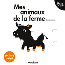  Livre Mes animaux de la ferme noir et blanc Tourbillon.