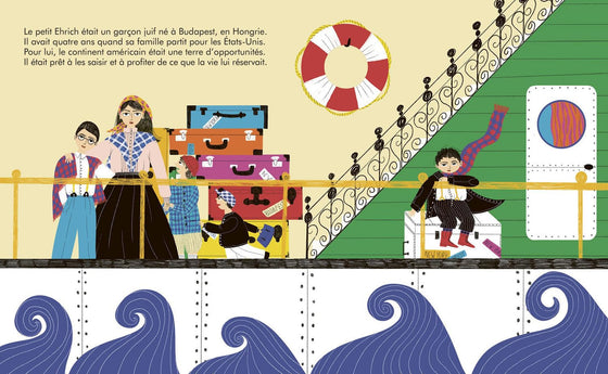 Livre pour enfants Petit & Grand Harry Houdini Kimane éditions – histoire du magicien célèbre