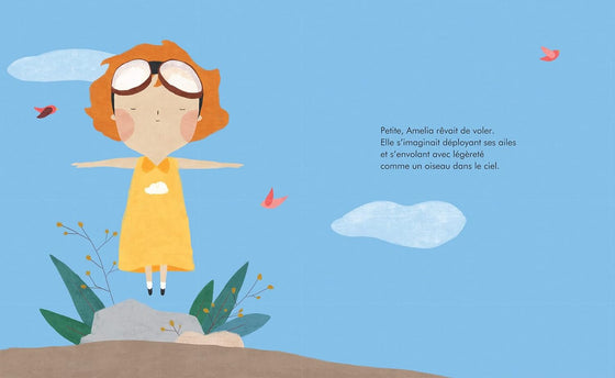 Livre pour enfants Petite & Grande Amelia Earhart Kimane éditions – histoire de la célèbre aviatrice et aventurière