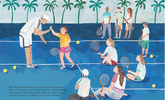 Livre pour enfants Petite & Grande Billie Jean King Kimane éditions – histoire de la championne de tennis engagée pour l’égalité