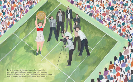 Livre pour enfants Petite & Grande Billie Jean King Kimane éditions – histoire de la championne de tennis engagée pour l’égalité