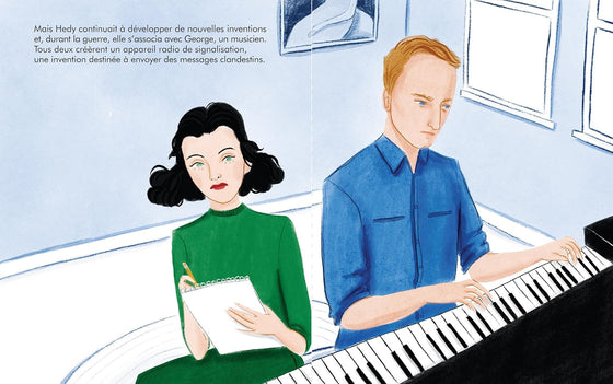 Livre pour enfants Petite & Grande Hedy Lamarr Kimane éditions – histoire de l’actrice et inventrice à l’origine du Wi-Fi