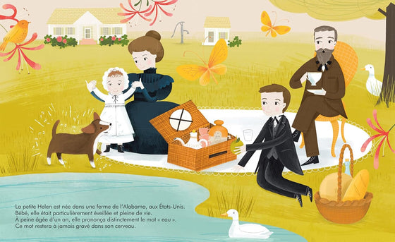 Livre pour enfants Petite & Grande Helen Keller Kimane éditions – histoire de la jeune fille sourde et aveugle devenue écrivaine et militante