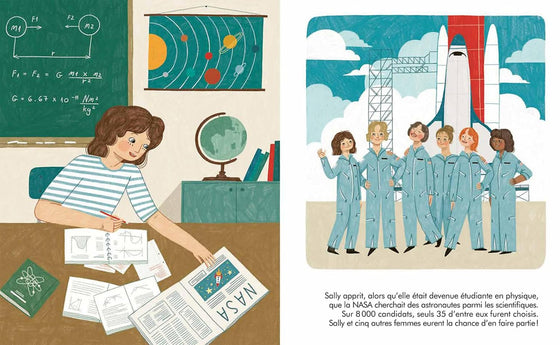Livre pour enfants Petite & Grande Sally Ride Kimane éditions – histoire de la première femme astronaute américaine