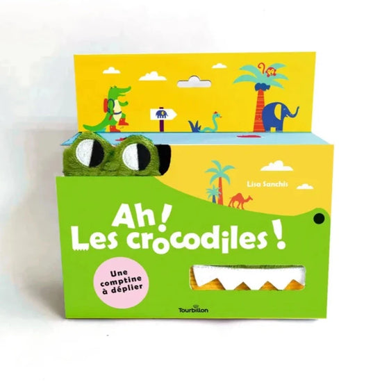 Livre en tissu - Comptine "Ah les crocodiles" - Tourbillon