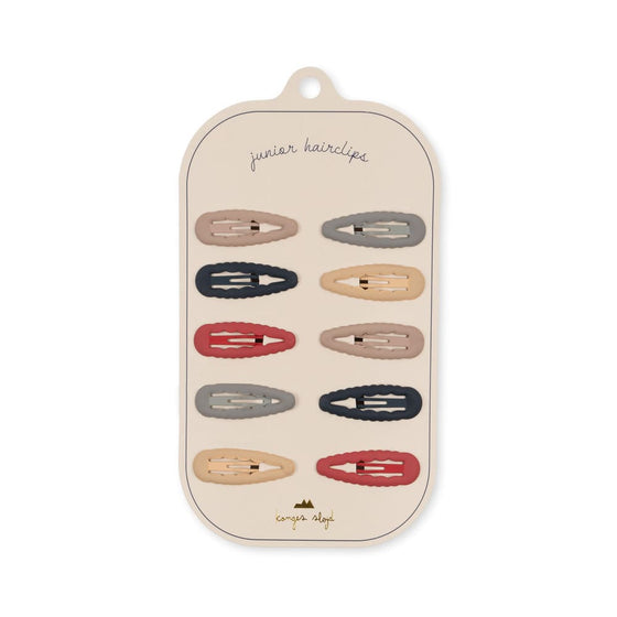 Lot de 10 barrettes Moule - Flame Scarlet - Konges Sløjd