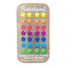  Boucles d’oreilles autocollantes étoiles multicolores pour enfants – Ratatam chez Ma Biche