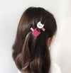 lot barrettes chat paillettes rose argent enfant accessoire cheveux fille mini galaxie