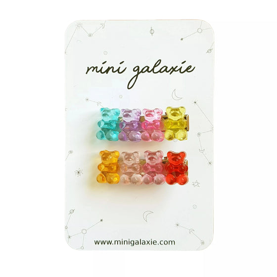 Barrettes oursons bonbons multicolores Mini Galaxie pour enfants