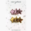 lot de 2 barrettes étoiles rose métallisé et doré Mini Galaxie pour enfants