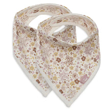  Lot de 2 bavoirs bandanas Jollein motif Flower Fairies – bavoirs bébé en coton doux et absorbant