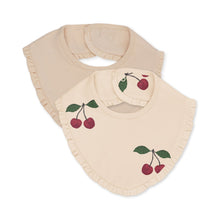  Lot de 2 bavoirs bandana - Ma grande cerise / Nouvelle peach - Konges Sløjd