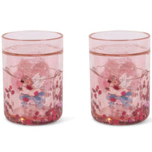  Lot de 2 gobelets roses à paillettes motif licorne ailée Konges Slojd