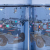 Lot de 2 gobelets bleus à paillettes motif voiture de course Konges Slojd