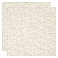  Lot de 2 langes en coton Jollein motif Animal Nougat – langes bébé doux imprimé animaux beige