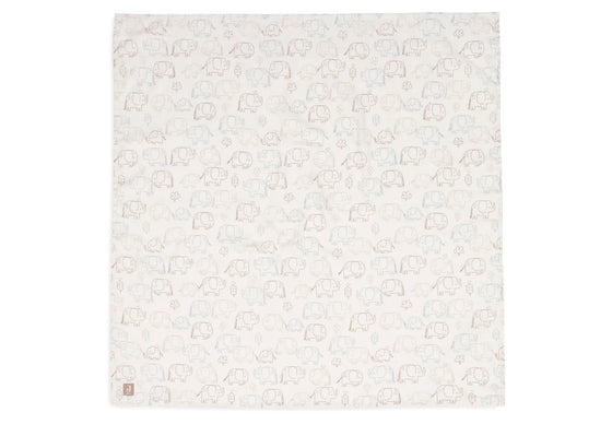 Lot de 2 langes en gaze de coton Elephant Tales Jollein