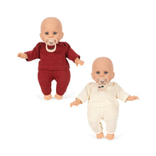  Lot de 2 poupées Bobo & Bobbie en tenues tricot avec tétines – Konges Sløjd