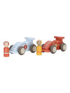 Lot de 2 voitures de course en bois à rétrofriction Little Dutch – jouet enfant
