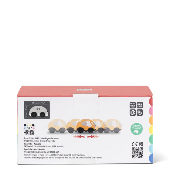 Lot de deux voitures à friction pour bébé en forme de chat et de souris – Tiger Tribe
