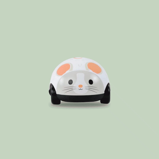 Lot de deux voitures à friction pour bébé en forme de chat et de souris – Tiger Tribe