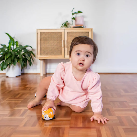 Lot de deux voitures à friction pour bébé en forme de chat et de souris – Tiger Tribe