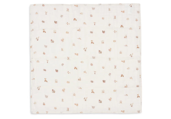 Lot de 3 langes bébé motif animaux Jollein 70x70 cm Animal Friends