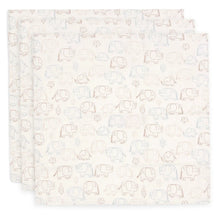  Lot de 3 langes bébé motif éléphants Jollein 70x70 cm