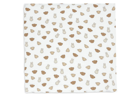 Lot de 3 langes en gaze de coton Miffy & Friends Jollein 70 x 70 cm