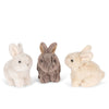 Lot de 3 bébés lapins en peluche avec panier - Konges Slojd