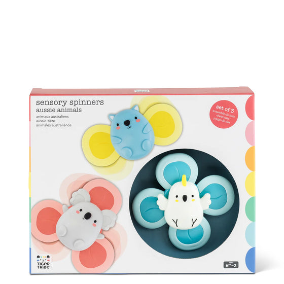 Lot de 3 spinners animaux ventouse pour bébé – Tiger Tribe