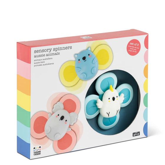 Lot de 3 spinners animaux ventouse pour bébé – Tiger Tribe