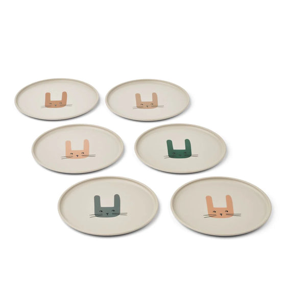 Lot de 6 assiettes eco Bunny Sandy Liewood.