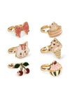 Coffret lot de 6 bagues enfant Kitty Sweets Konges Sløjd
