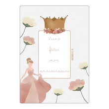  Lot de 6 cartes d'invitation "Princesse" - Papier Poetic