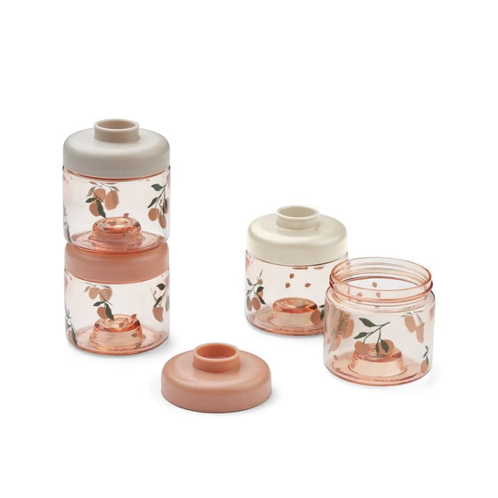 lot de 4 boites alimentaires Dominique peach sea shell, liewood. 