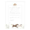 Lot de 6 cartes d'invitation "Cheval en prairie" - Papier Poetic