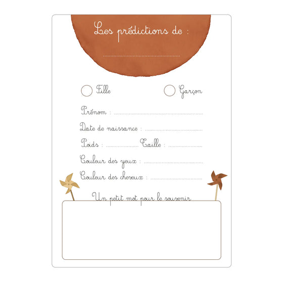 Lot de 6 cartes d'invitation "Bébé ourson" - Papier Poetic