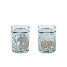  lot de 2 verres à paillettes safari, koniges slojd. 