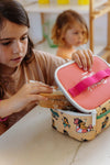 Lunch bag et snack bag Licorne Hello Hossy rose avec motifs licornes fun pour enfants