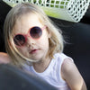 Lunettes de soleil enfant Ki ET LA Woam rose fraise à monture ronde