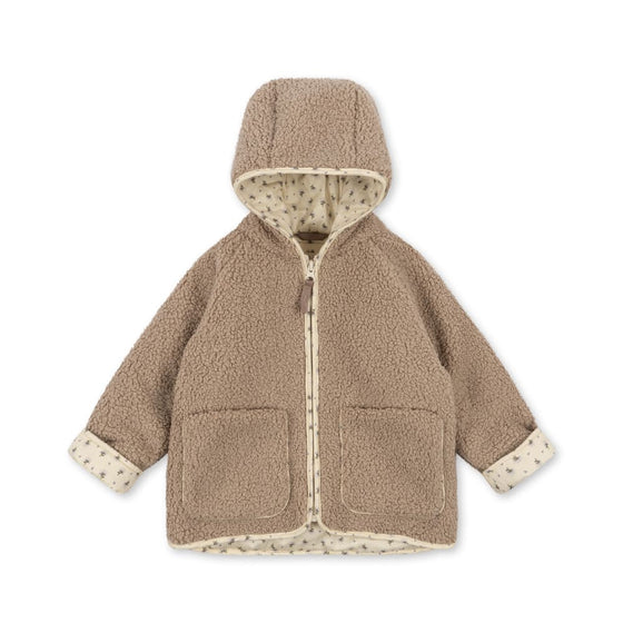 Manteau à capuche en teddy - Oxford tan - Konges Sløjd