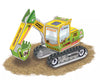 Kit maquettes déco engins de chantier à assembler et décorer pour enfants