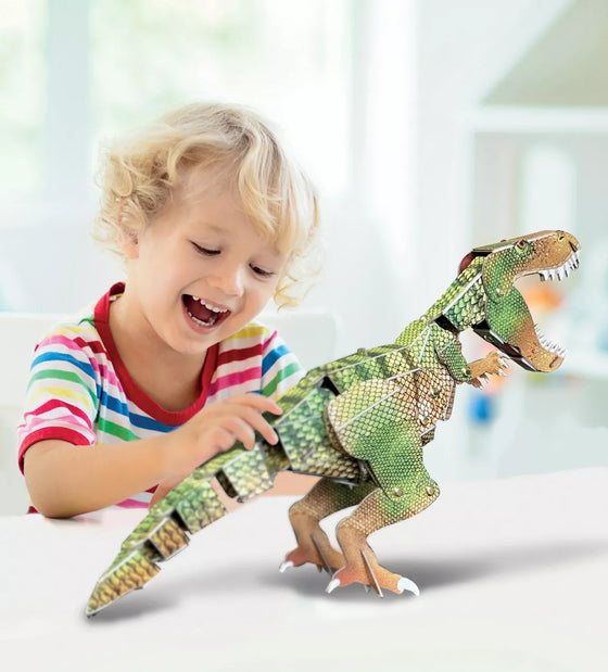 Maquette géante T-Rex articulée 3D à assembler sans colle pour enfants
