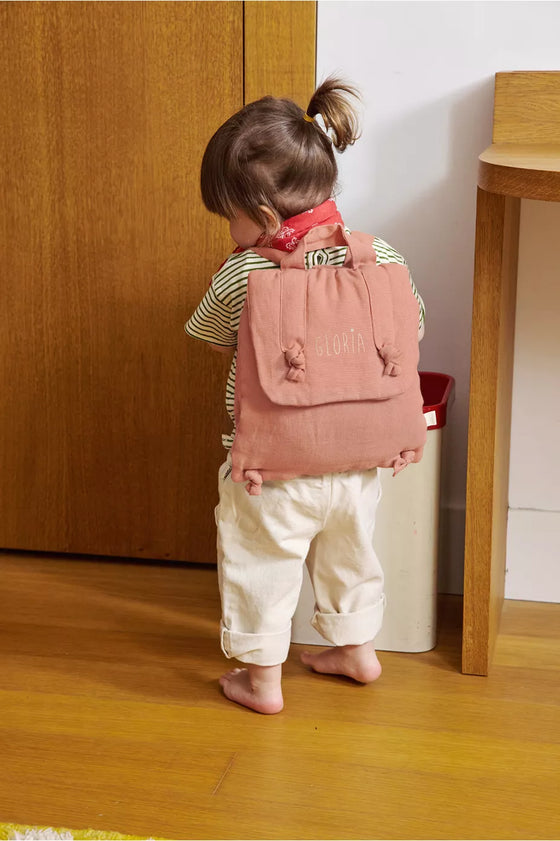 sac à dos Marceau personnalisable bois de rose Petit Picotin enfant – sac bébé crèche maternelle