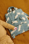 Sac à dos enfant personnalisable Petit Picotin motif teckels bleu givré