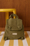 Sac à dos enfant velours olive personnalisable Petit Picotin