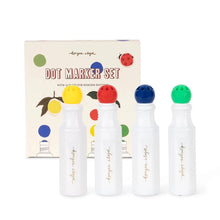  Set de 4 marqueurs à points et 12 fiches Konges Slojd pour enfants.